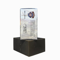 Bad Santa soap box side panel with ingredients, veteran-owned badge and Made in the USA