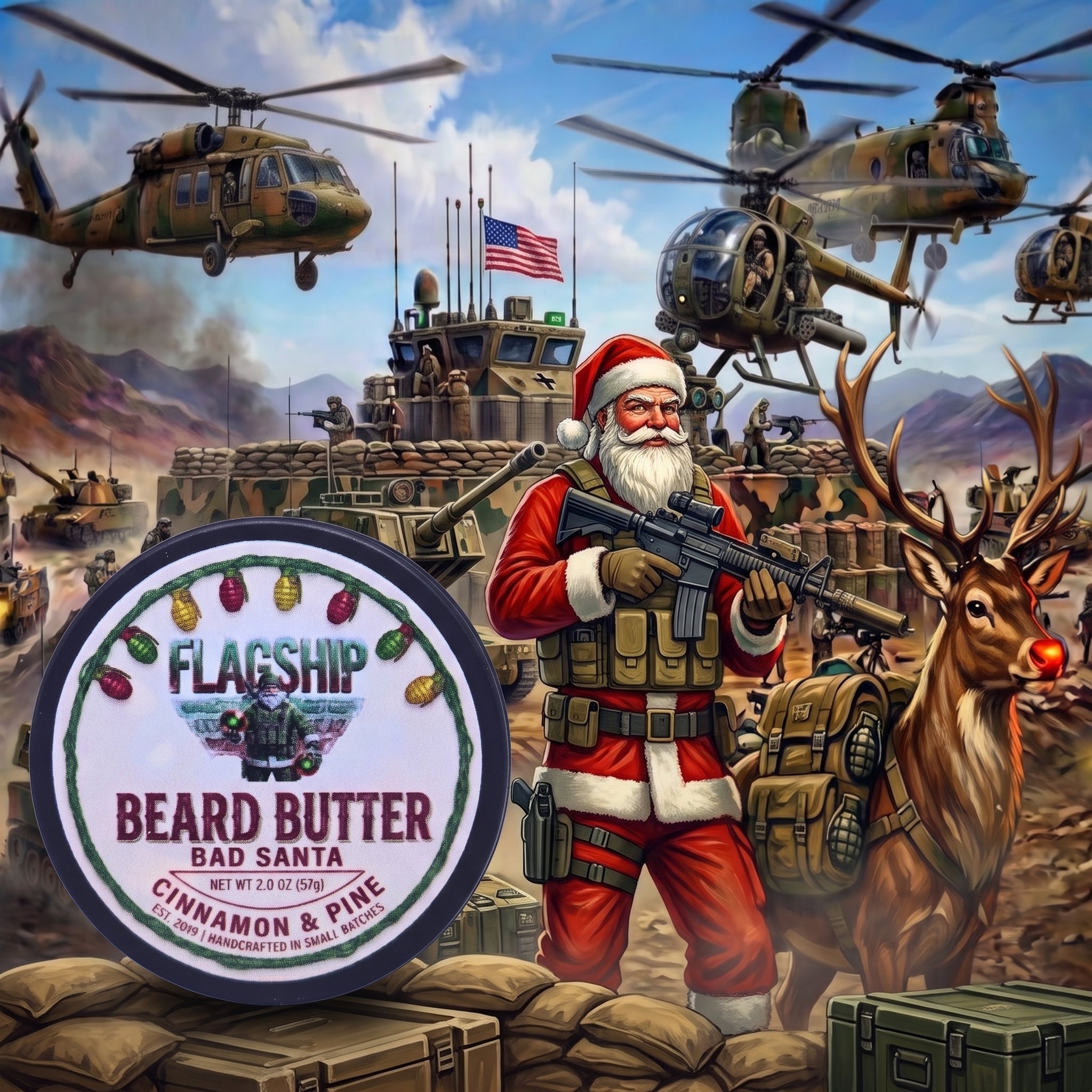 Bad Santa Christmas Beard Butter - Orange, Clove & Cinnamon gift for men, holiday lifestyle