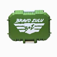 Green case with 'Bravo Zulu' logo on a white background