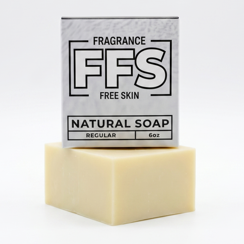 Flagship FFS fragrance-free natural soap bar, unscented, made in Idaho