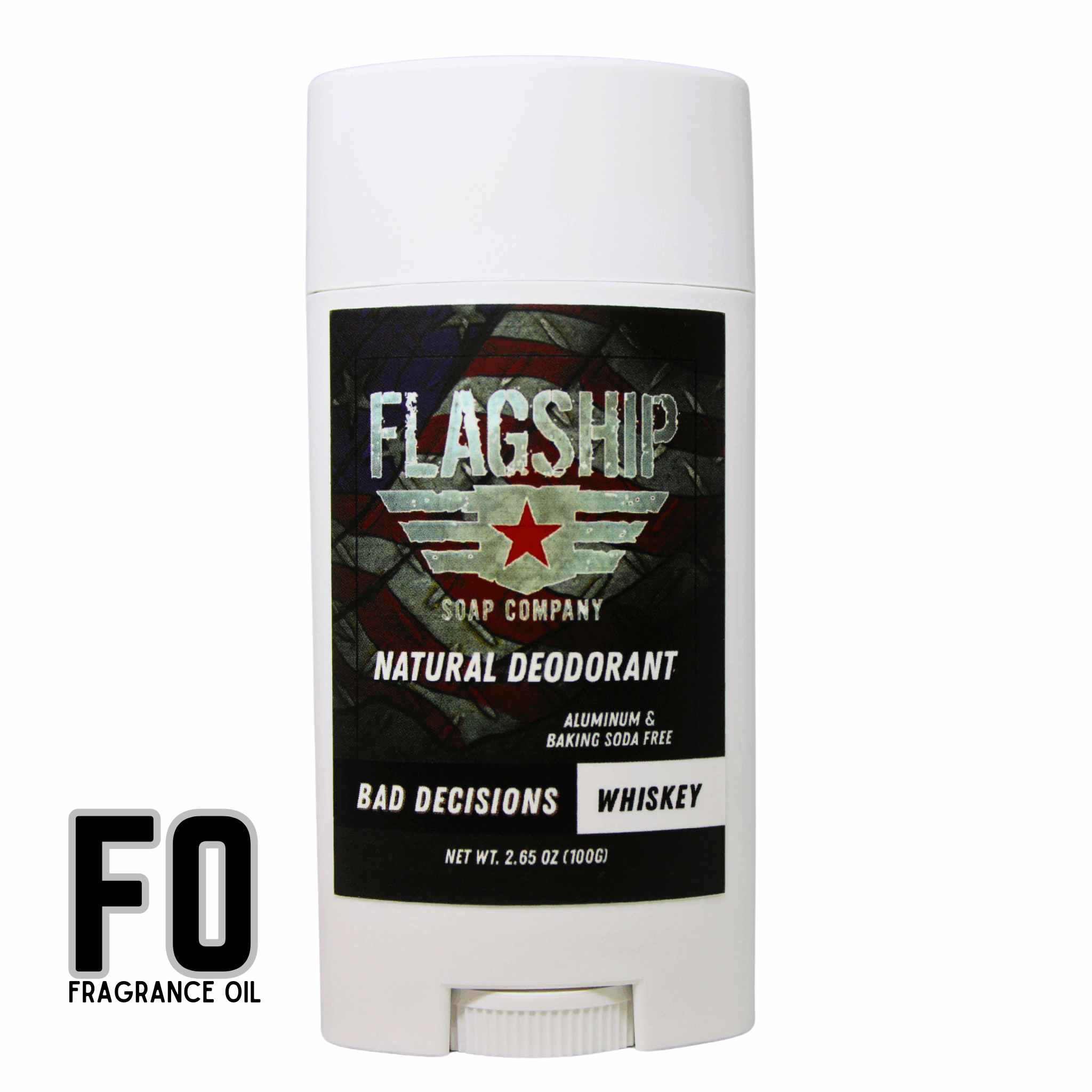 Main Image (Watermarked): Bad Decisions Natural Deodorant with stylish branding.