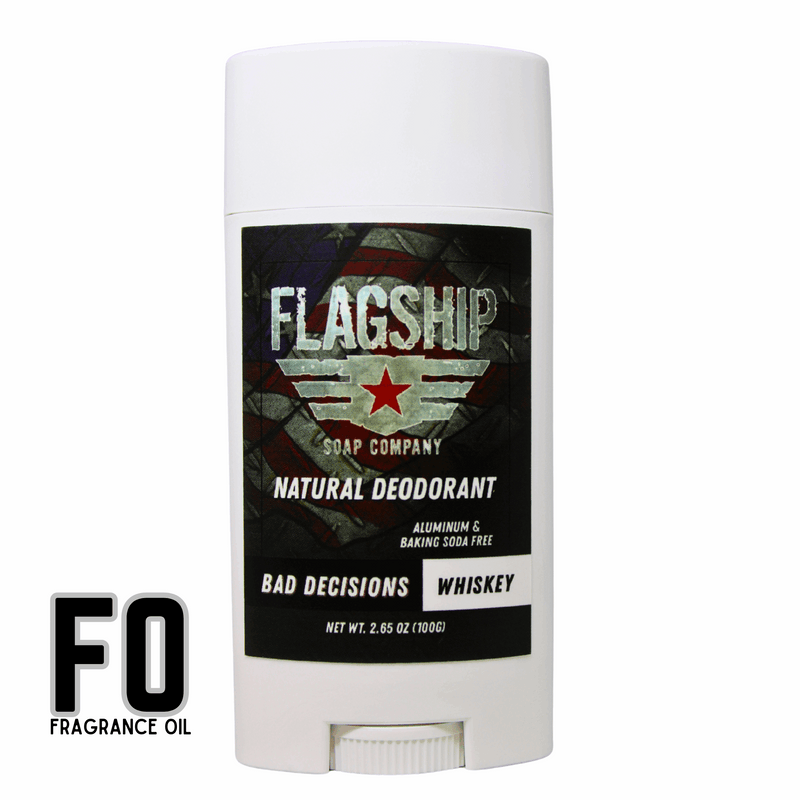 Main Image (Watermarked): Bad Decisions Natural Deodorant with stylish branding.