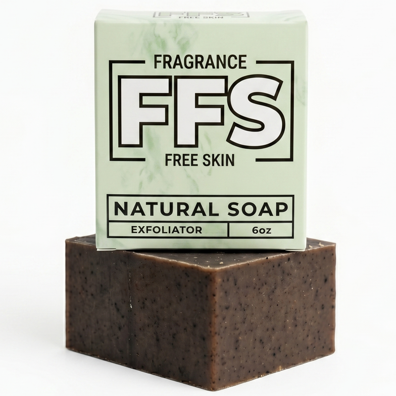 Flagship FFS fragrance-free exfoliating soap bar, no added fragrance