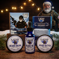 Tingle Balls Christmas Beard Gift Set | Oil, Balm, Butter, Soap &amp; Beard Wash - Peppermint &amp; Vanilla