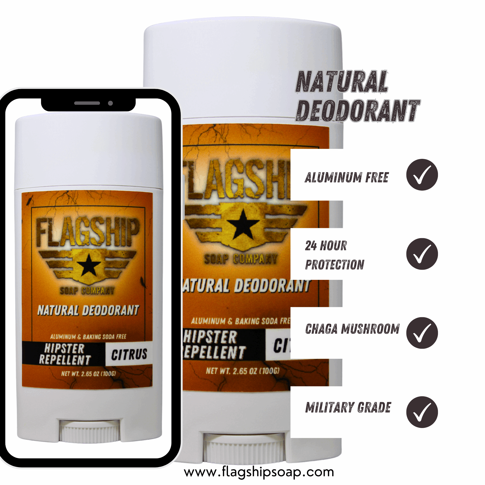 Product Highlights: Zesty citrus scent with natural odor protection.