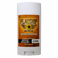Front pf product: Hipster Repellent Citrus Natural Deodorant in a vibrant and fresh design.