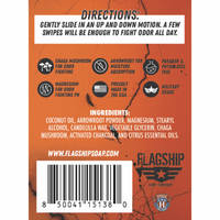 Back Label: Ingredients and features of Hipster Repellent Citrus Deodorant.