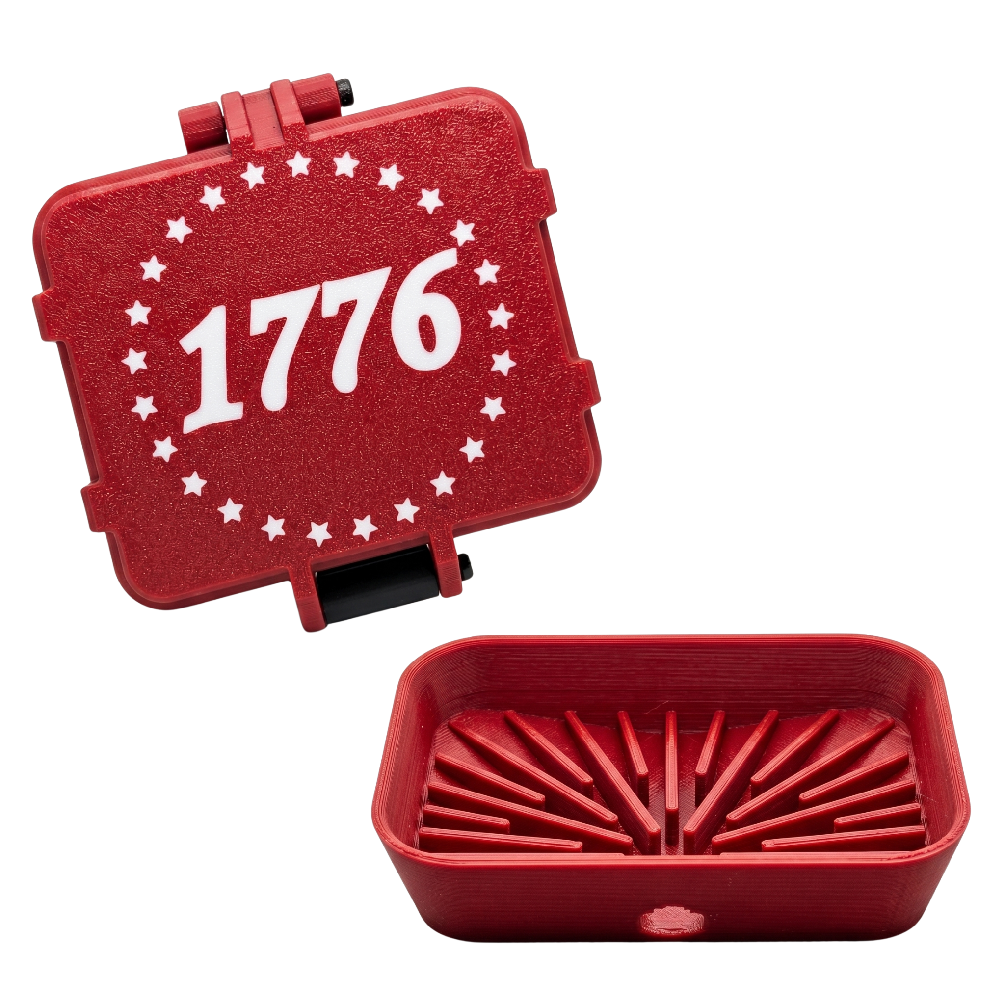 Red 1776 Tactical Travel Case and Soap Saver Dish