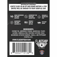 product details for Vendetta Vanilla & Cedarwood Natural Deodorant found on back label.
