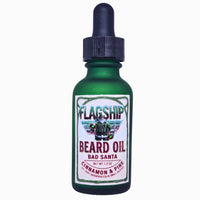 Flagship Bad Santa 1oz Natural Beard Oil bottle, Christmas gift for men