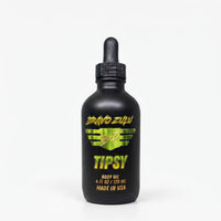 Bravo Zulu TIPSY Body Oil bottle, close-up view