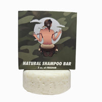 Plain Jane natural beard wash puck with Flagship Soap Company packaging