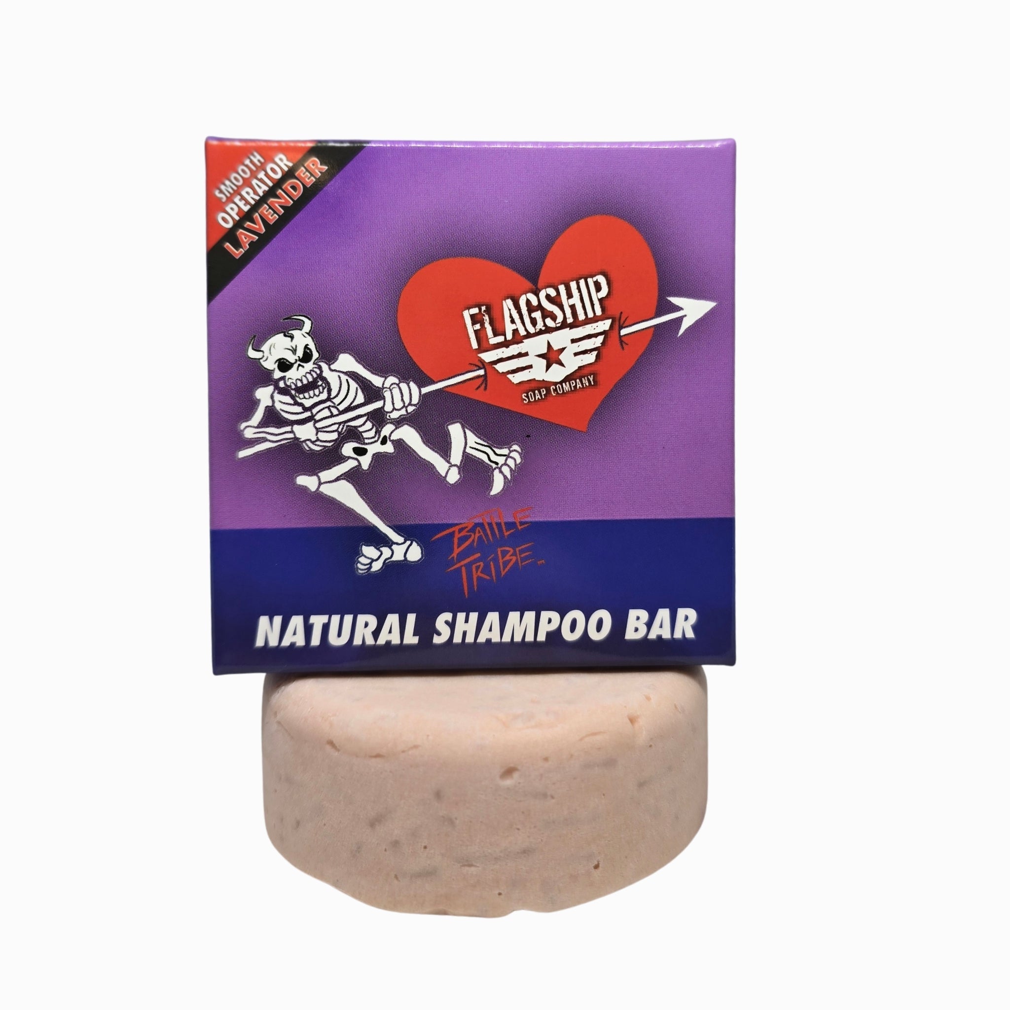 Smooth Operator lavender and lemongrass natural shampoo bar, 3 oz with Flagship box