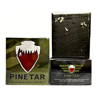 Pine Tar natural men's soap by Patriot and Company.  With 100% Pine Tar and Activated Charcoal. 